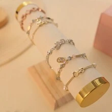 1pc Wooden Bracelet Stand - Single Layer Jewelry Display Stand For Bracelets, Watches, Ties And More - Window Jewelry Display Prop Valentine Day Back To School