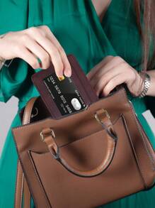 Cartera minimalista y delgada con ventana transparente para tarjetas para hombres y mujeres, portador de licencia, portador de tarjetas, portador de tarjetas de visita, portador de tarjetas de crédito, portador de tarjetas de identificación