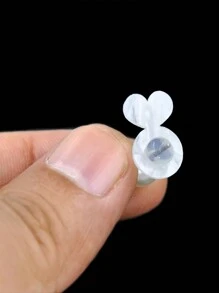 6/10/18pcs Silicone Earring Backs For Heavy Earrings, Invisible Lift Support Pads For Droop-Free Ear Lobe, Secure Earring Lifters For Studs & Danglers - White - View 6
