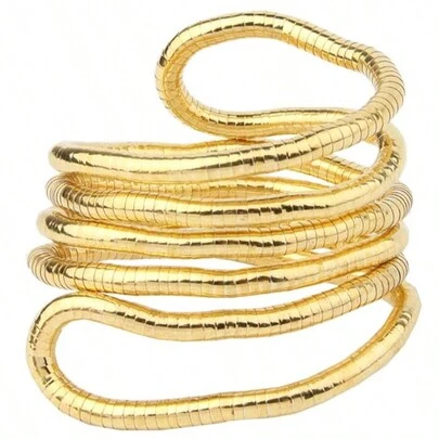 1/2pcs Unisex Fashion Flexible Bendable Snake Bracelet With Twist And Adjustability For Neck Collar Necklace Belt, Wrap Bracelet, Flexible Multi-Function Necklace, Unisex Accessory