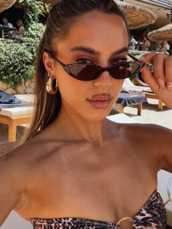 1 Paar Damen Leoprint Oval Kleine Rahmen Modebrillen, Retro Mode Lässig Dekoration, geeignet für Alltag, Urlaub, Reise, Strand, Musikfestival für Sommer Strandurlaub, Outdoor, Reisen