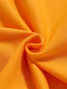 Spring And Summer New Baby Boy Baby Girl Clothes Gingerbread Man Letter Print Sweatshirt Pants Cute Boy Two-Piece Set - Mustard Yellow - View 8