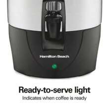40 Cup Coffee - 40514: Electric Coffee Urn & Dispenser, 1090W, Silver, 8 Oz Cup Capacity