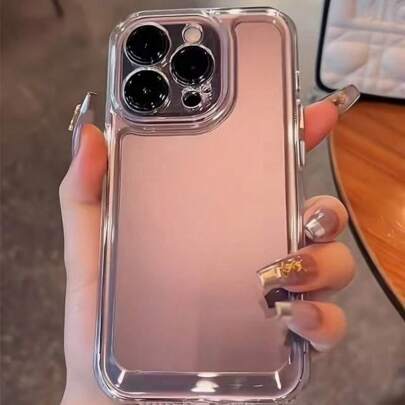 1pc Transparent Shock-Proof Protective Case Compatible With Iphone 16, 15, 14, 13, 12 Mini, 11 Pro, X, XR, XS Max, 7, 8 Plus