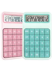 High-Precision 12-Bit Desktop Calculator - Large Display, Big Buttons For Easy Use - Perfect For Students & Office Work It Works Without Batteries - Single Piece - View 2