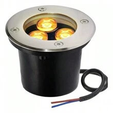 Luz Enterrada Impermeable Luz Cálida Acero Inoxidable LED Luz Paisaje para Plazas Parques Espacios Escénicos Sendero - Negro - Ver 1