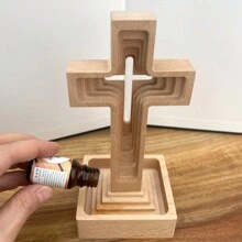 1 件山毛榉黑胡桃装饰，木制精油扩散器，家居香薰山毛榉木制扩散器，便携式芳香扩散器底座，带支架的木制阶梯式，家居餐桌客厅装饰最佳礼物 - 淺色櫸木 - 查看 1