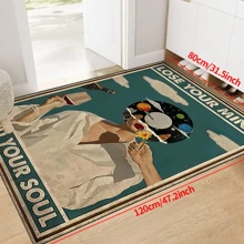 1pc 'Lost Your Mind, Find Your Soul' Non-Slip Resistant Rug, Machine Washable, Carpet For Entryway Living Room Bedroom Nursery Room, Outdoor Patio Garden Yard Decor Rug, Home Decor, Room Decor, Area Rug