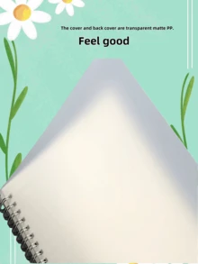 Cover Transparent Thickened Coil Notebook Simple University Primary School Classroom A5 Notepad Ultra Thick Grid Horizontal Line, English Book - English Version - View 6