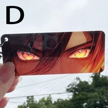 1pc Anime Eye-Shaped Transparent Card, Anime Peripheral Creative Backpack/Keychain Pendant Card, Collection Commemorative Card