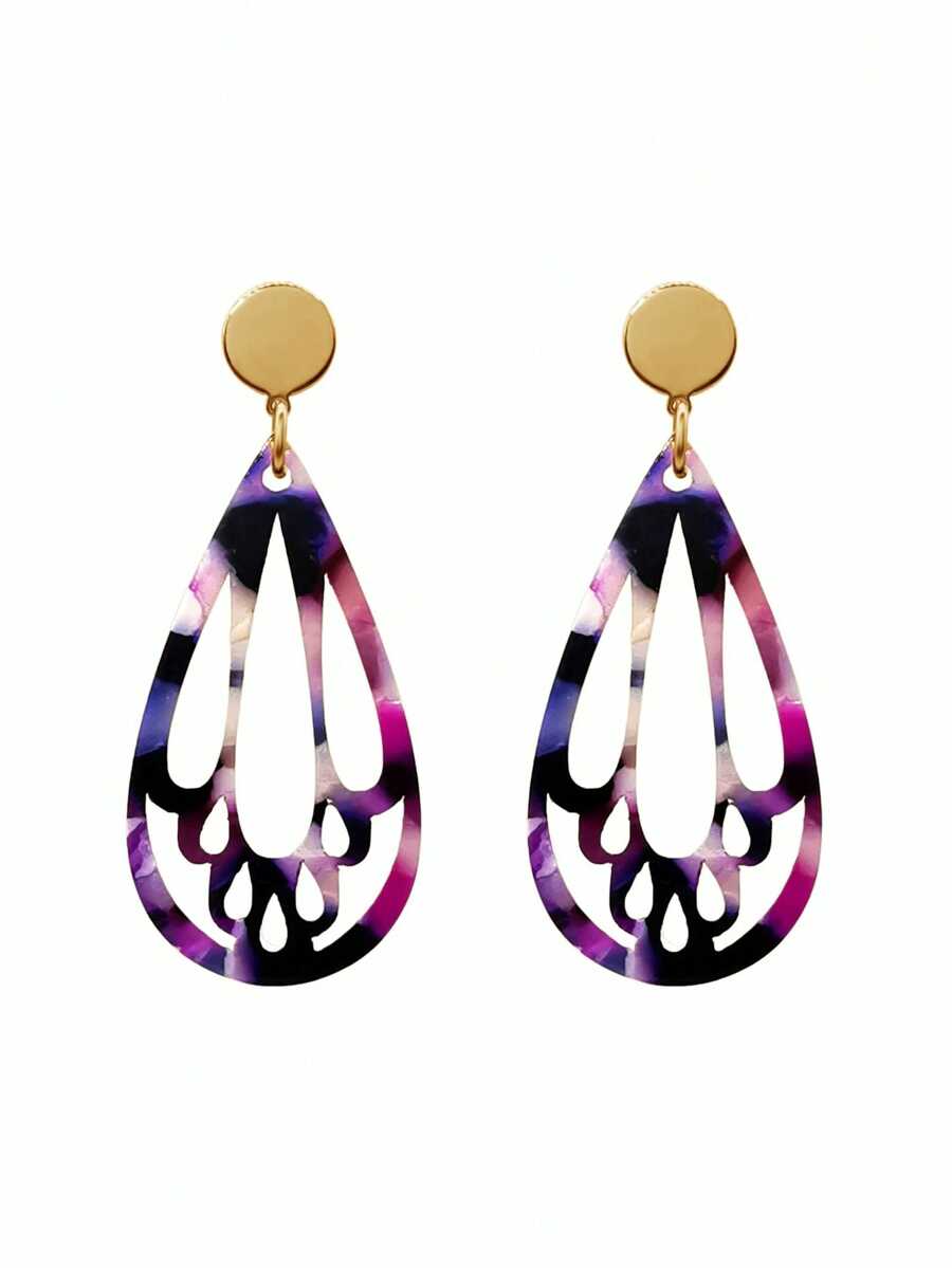 Gemshine Women Dangle Earrings - Gold - View 1