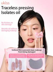 ukiss Natural Premium Oil Absorbing Sheets For Face, Portable With Puff Sponge With Mirror,100 Sheets, Makeup Friendly Oil Blotting Sheets For Face, Blotting Papers For Face With Oily Skin,Blotting Paper,Beauty,Skin Care Products,Spa,Self Care,Skin Care Tools,Face Care,Esthetician Supplies,Skin,Face Wash,Facial - Hồng - Xem 4