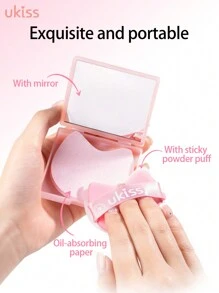 ukiss Natural Premium Oil Absorbing Sheets For Face, Portable With Puff Sponge With Mirror,100 Sheets, Makeup Friendly Oil Blotting Sheets For Face, Blotting Papers For Face With Oily Skin,Blotting Paper,Beauty,Skin Care Products,Spa,Self Care,Skin Care Tools,Face Care,Esthetician Supplies,Skin,Face Wash,Facial - Hồng - Xem 7