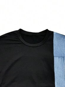 Damski Patchworkowy Casualowy Kombinezon Do Biegania, Poliestrowa Bluza Z Okrągłym Dekoltem I Kieszeniami, Dzianina, Nadaje Się Do Podróży, Domu, Sportu I Imprezy - Seria Jesień/Zima