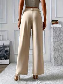 Ladies Nude Long Pants - Khaki - View 2