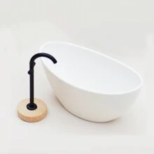 1/12 比例娃娃屋浴室家具套装、浴室场景装饰、娃娃屋淋浴、优雅梳妆台、微型体重秤、马桶、浴缸、水龙头、毛巾架，打造您精彩的娃娃屋世界！