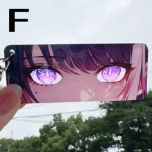 1pc Anime Eye-Shaped Transparent Card, Anime Peripheral Creative Backpack/Keychain Pendant Card, Collection Commemorative Card