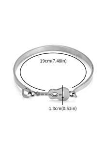 SeuSuk High Quality Stainless Steel Guitar Charm Bracelet, Personalized Punk Hip Hop Rock Rap Party Jewelry Gift For Men & Women