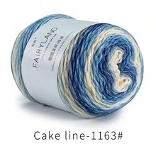 1pc 100g Soft Multicolor Gradient Yarn, Handmade Crocheting Cake Yarn For Hats, Scarves, Sweaters - 60% Acrylic, 30% Polyacrylic, 10% Blended Fibers - Vibrant Multicolored Tones - Multicolor - View 31