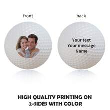 Crawell Double-Sided Personalized Golf Balls With Your Name, Logo, Or Text For Unique Gifts & Memorable Events Perfect For Golf Lovers, Tournaments, And Special Occasions - Multicolor - View 2