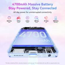 Blackview WAVE 8C Entsperrtes Smartphone, Android 14 OS, 5000mAh Akku, 10W Schnellladung, Octa-Core Prozessor (2GB+4GB erweiterbar), 64GB interner Speicher/unterstützt 1TB SD-Karte, 6,56" HD+ Display, Triple-SIM-Slots, 4G Dual-SIM Dual-Standby, 13MP + 8MP Rückkamera, Sommer Tech Boost - EU C-Typ Stecker (220-240V) - Übersicht 5