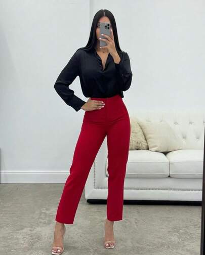 Pantalón con pinzas formal