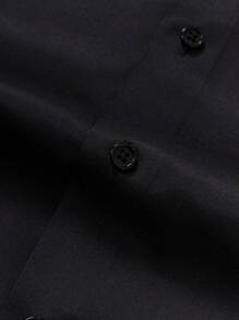 Silk Iron-Free Elastic Men's Long-Sleeved Shirt Solid Color Silky Business Casual Cardigan Composition 96% Polyester 4% Elastane/Single-Piece Shirt/Gram Weight 135g