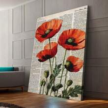 Vintage Floral Canvas Art Print -  Wall Decor For Living Room, Bedroom, Office, And Kitchen