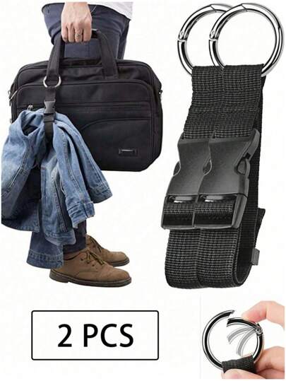 2pcs/1pc Anti-Theft Luggage Straps, Multi-Function Holder, Handbag Clip, For Carrying Clothes/Bottles/Bags, Used To Connect Luggage, Freeing Up Hands, Suitable For Outdoor Activities & Travel, Unisex Bag For School School Accessories School Stuff