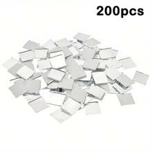[Qty: 20/50/100/200/500/1000 Pcs] 2cm Square Acrylic Mirror Mosaic Tiles, Self-Adhesive Geometric Wall Stickers For Bedroom, Living Room, Bathroom Decor, Glass Surface, Shiny And Reusable, DIY Mirror Tiles Home Decor, Multi-Surface Installation