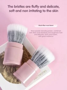 1 Stück einziehbarer Rouge-Pinsel, Make-up-Pinsel, Puder-Pinsel. Aus synthetischen Haaren, ultra-weich für schminkende Rouge-Anwendung, Make-up-Werkzeug