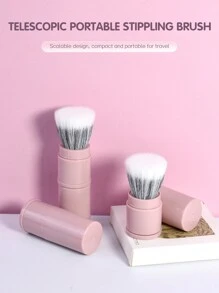 1 Stück einziehbarer Rouge-Pinsel, Make-up-Pinsel, Puder-Pinsel. Aus synthetischen Haaren, ultra-weich für schminkende Rouge-Anwendung, Make-up-Werkzeug