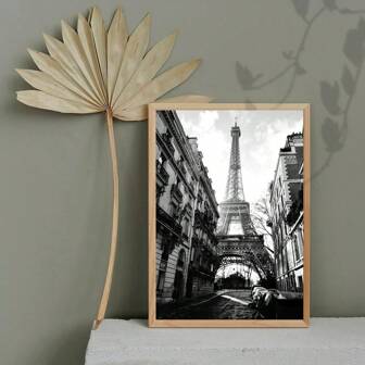 1/3Pcs Paris Fashion Tower Vintage Girl Black White Wall Art Painting On Canvas Nordic Posters And Prints Wall Photos For Living Room Painting Poster Optional Frame ﻿
