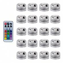 Battery Powered Small Led Lights, Mini LED Lights With Remote Control, 13 Colors And 4 Color Changing Modes Tea Lights For Wedding, Party, Christmas Decorations, Birthday Decorations, Halloween Decorations, Small Night Lights For Paper Lanterns Decor, Mini Pumpkin Lights For Inside Pumpkin