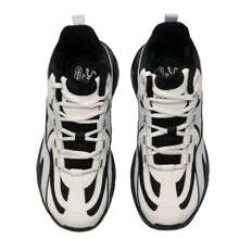 Skechers Women's STAMINA Thermal Lined Retro Chunky Sneakers, Black & White, Style 168021-NTBK - Natural/Black - View 4