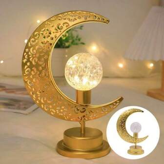 1 Pieza Soporte de vela con luz LED en forma de estrella/bola de diamante, usado para crear una atmósfera cálida en el dormitorio y el hogar
