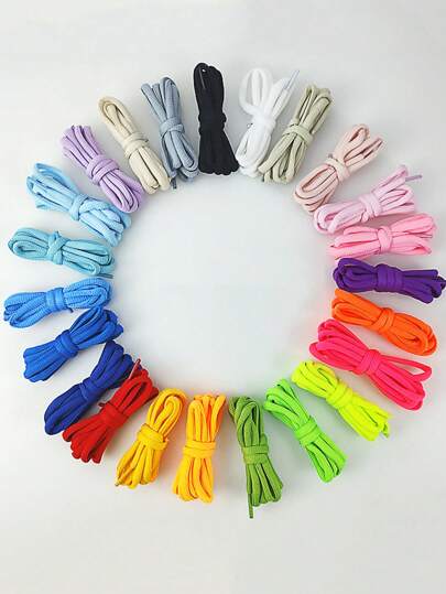 New Sports Running Shoe Flat & Round Laces, Oval Shoelaces Replacements Suitable For Sneakers, Skate Shoes, Basketball Shoes, Unisex,Casual Shoes,White Shoes,Basketball Shoes