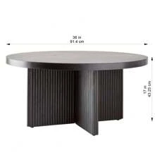 Better Homes & Gardens Lillian Fluted Coffee Table,  Black - màu đen - Xem 4
