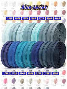 1 Set = 4.5M Zipper + 10 Zipper Pulls + 20 Top Stops + 10 Bottom Stops, #5 Nylon Zippers, 85 Color Options, Suitable For Garments, Bags, Home Textiles, Bedding