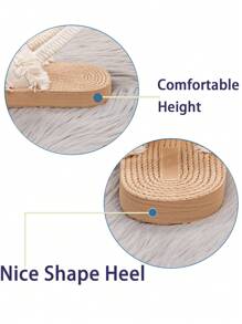 Tropiscape KATE MIUCH 新款美式性感迷人时尚简约浪漫复古高级休闲宽松舒适轻盈透气，适合罗马假日海滩度假派对米色流苏圆头平底女式白色凉鞋，法式浪漫情调经典樱桃甜美可爱青春活力少女感室内米色平底拖鞋。海滩秋季圣诞节冬季圣诞礼物