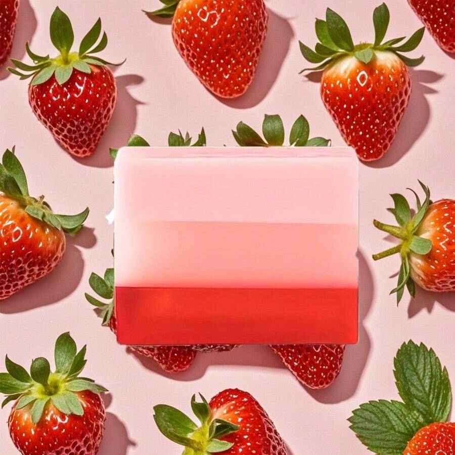 Body Wash Soap Strawberry Mint Body Soap Body Care Strawberry Scented Soap For Long-Lasting Fragrance And Gentle Cleaning
