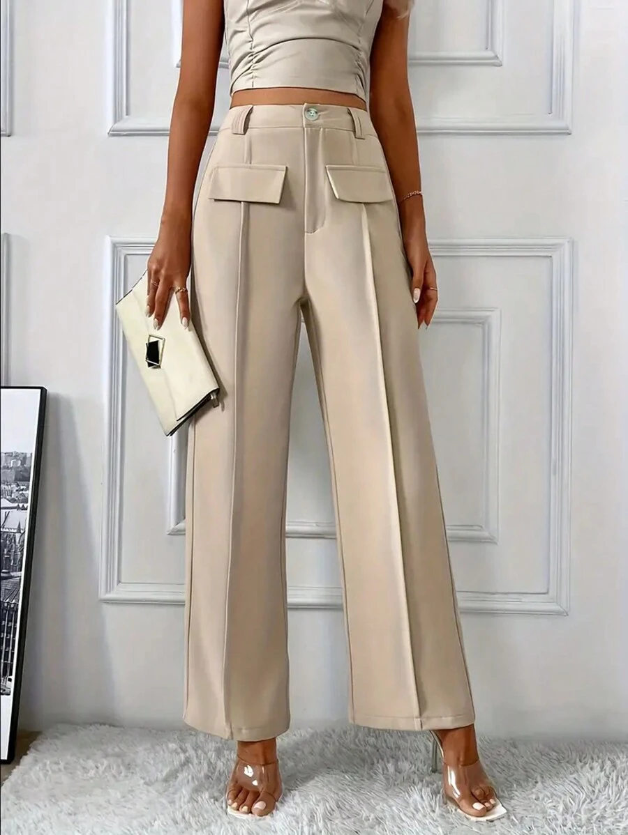Ladies Nude Long Pants - Khaki - View 1
