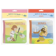 Kit 2 Bath Books For Children Fun And Learning In The Bath! - David and Goliath + Jonah - View 1