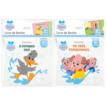 Kit 2 Bath Books For Children Fun And Learning In The Bath! - Ugly Duckling + Three Little Pigs - View 1