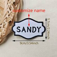 Custom 2 Pcs Same Text Embroidery Badge Patch To Bag Clothing - Multicolor - View 9
