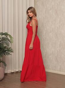 Popcorn Long Dress #2 - Rojo - Ver 2