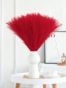 1/5 Pcs Black Artificial Pampas Grass With Feather Decorations, 18.11 Inches/46 Cm Height, Fluffy Silk Bohemian Style Pampas Flowers For Home, Living Room, Kitchen, Wedding, Christmas, Easter Decoration, Vase Fillers, Country Style Decor, Perfect Mother's Day Gift