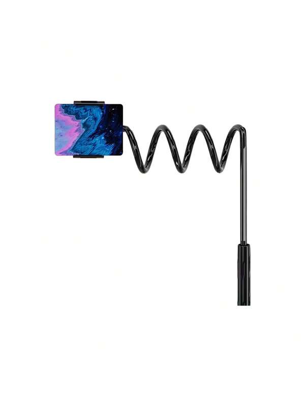 1pc 360° Rotating Universal Tablet & Phone Stand - Base espiral flexível para navegação relaxada - Companheiro de cabeceira perfeito para tablets e smartphones