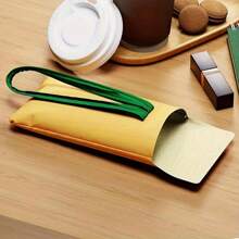 1pc Faux Leather Glasses Bag, Matching Color Design, Portable Glasses Bag With Drawstring Closure - Suitable For Reading Glasses And Regular Glasses, Gender Reveal Party, Perfect For Birthdays, Weddings, Parties, The Perfect Gift For Colleagues, Friends, And Family, Back To School