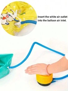 1/2 pezzi portatile gonfiatore per palloncini, gonfiatore a piede ad alta pressione per palloncini, pompa portatile a mano moderna per gonfiare palloncini da festa, gonfiatore portatile a pressione per palloncini, gonfiatore manuale in plastica per palloncini da matrimonio, gonfiatore a piede o a pressione manuale, perfetto per palloncini e anelli da nuoto, forniture per feste, forniture per le vacanze
